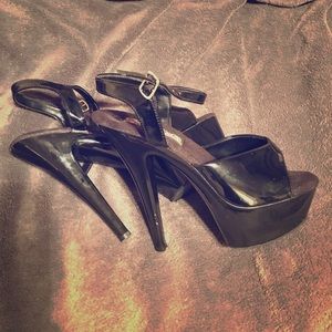 Patent Black Heels